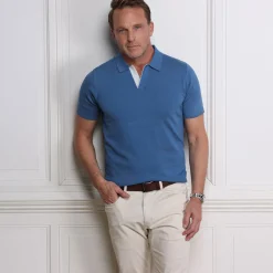The Maranello Contrast Collar Polo - Tailored Fit-Collars & Co Discount