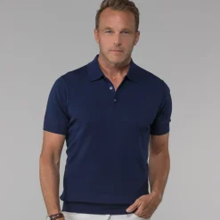 The Maranello Cotton & Silk Three Button Polo - Tailored Fit-Collars & Co Outlet
