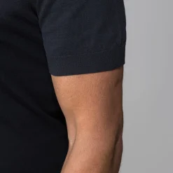 The Maranello Cotton & Silk Three Button Polo - Tailored Fit-Collars & Co Clearance