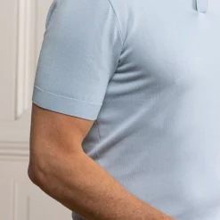 The Maranello Cotton & Silk Buttonless Polo - Tailored Fit-Collars & Co