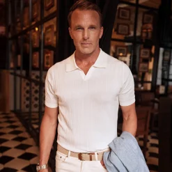 The Maranello Vintage Stripe Polo - Tailored Fit-Collars & Co Hot