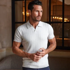 The Maranello Vintage Stripe Polo - Tailored Fit-Collars & Co Best