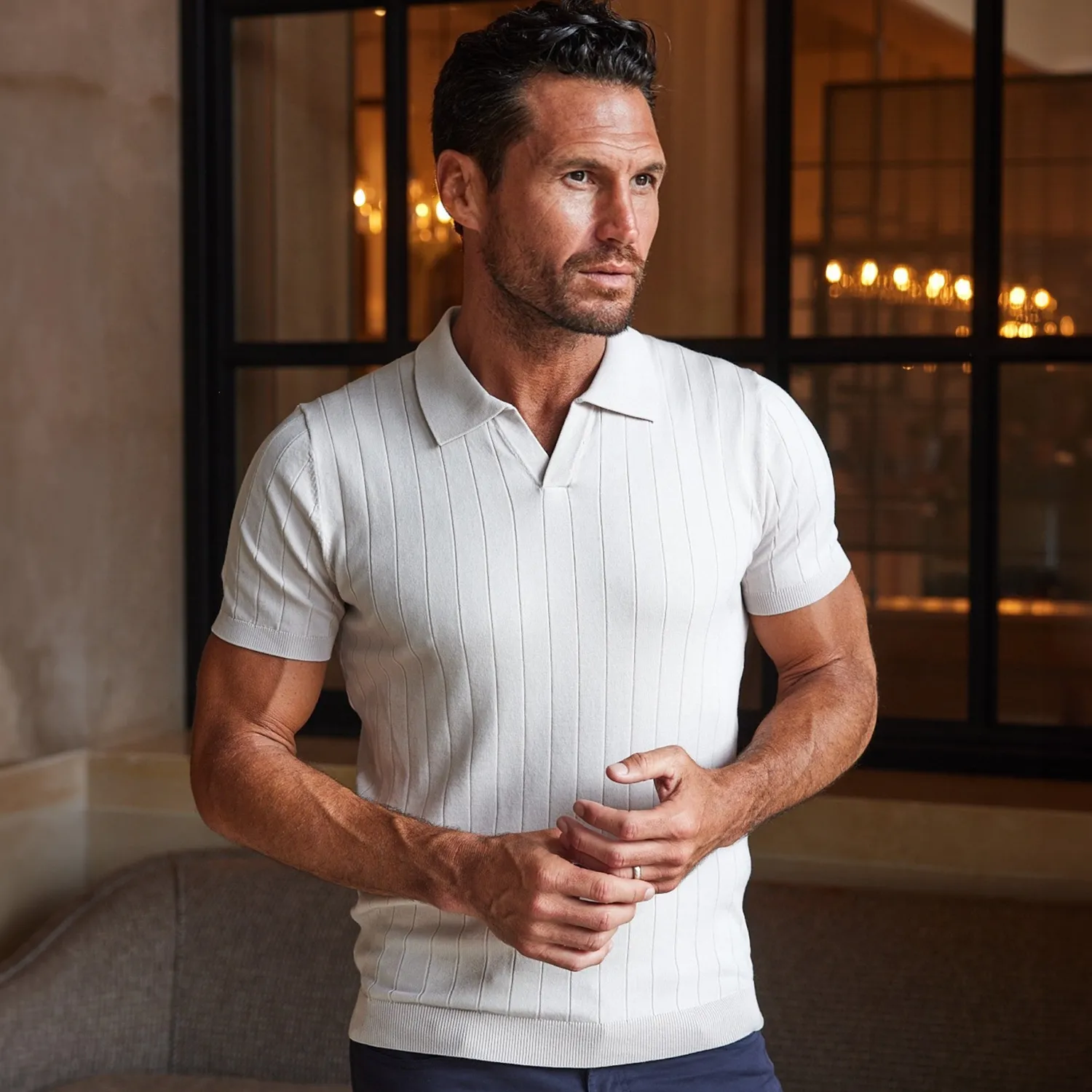 The Maranello Vintage Stripe Polo - Tailored Fit-Collars & Co Best