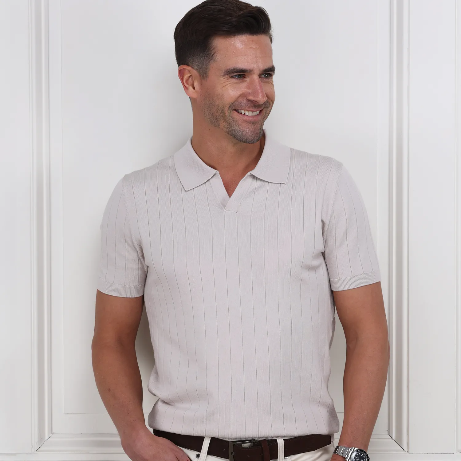 The Maranello Vintage Stripe Polo - Tailored Fit-Collars & Co Best
