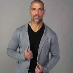 The Milano Deconstructed Knit Swazer - Merino Blend Sweater Blazer-Collars & Co Sale