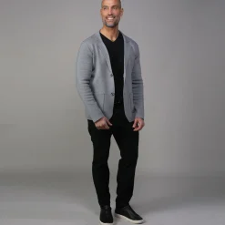 The Milano Deconstructed Knit Swazer - Merino Blend Sweater Blazer-Collars & Co Sale