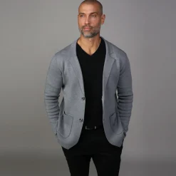 The Milano Deconstructed Knit Swazer - Merino Blend Sweater Blazer-Collars & Co Sale