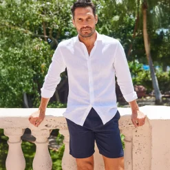 Toscano Linen & Cotton Shorts-Collars & Co New
