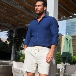 Toscano Linen & Cotton Shorts-Collars & Co Clearance