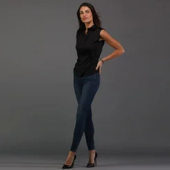 Women's Sleeveless Semi Spread Polo-Collars & Co Sale